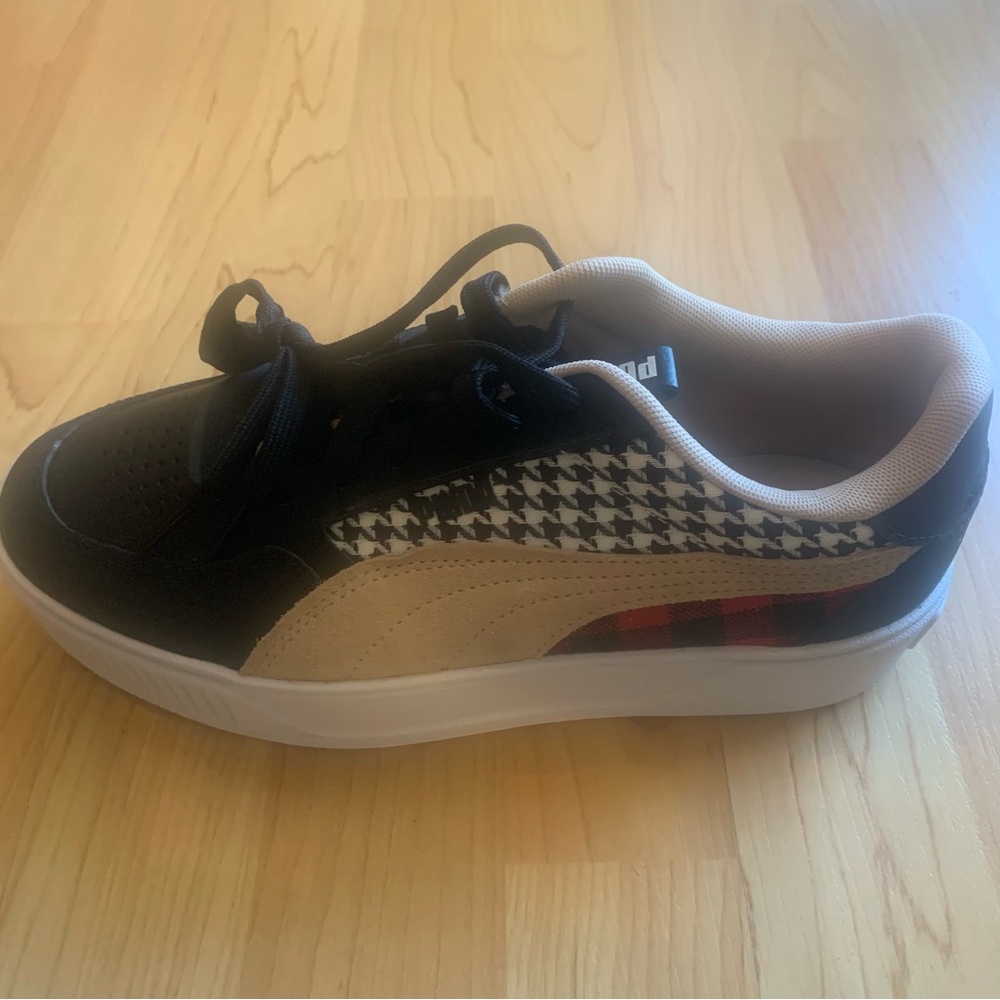 Puma Karmen Rebelle Multi-Print Platform Sneaker 8.5 Leopard Houndstooth NWOT - Picture 4 of 9